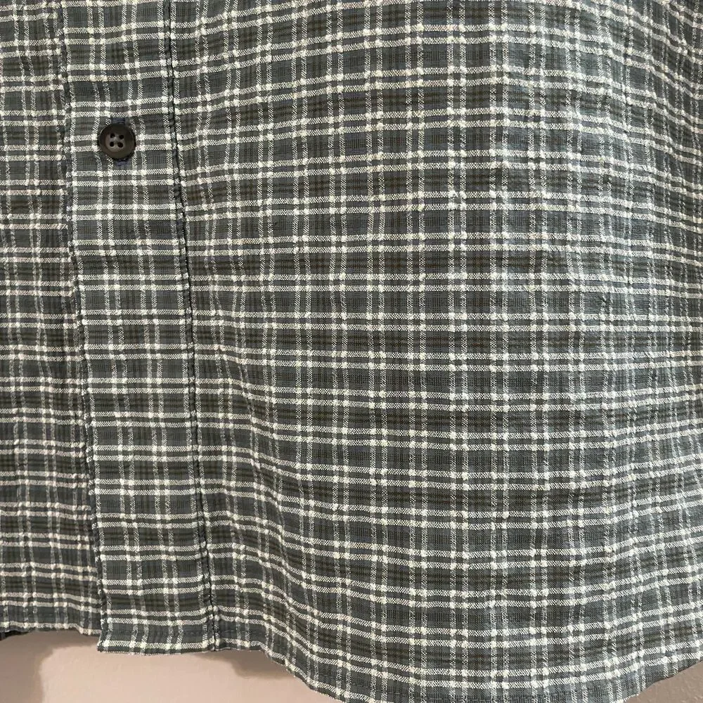 The North Face Men’s Plaid Seersucker Short Sleeve Button Down Shirt XL Gorpcore